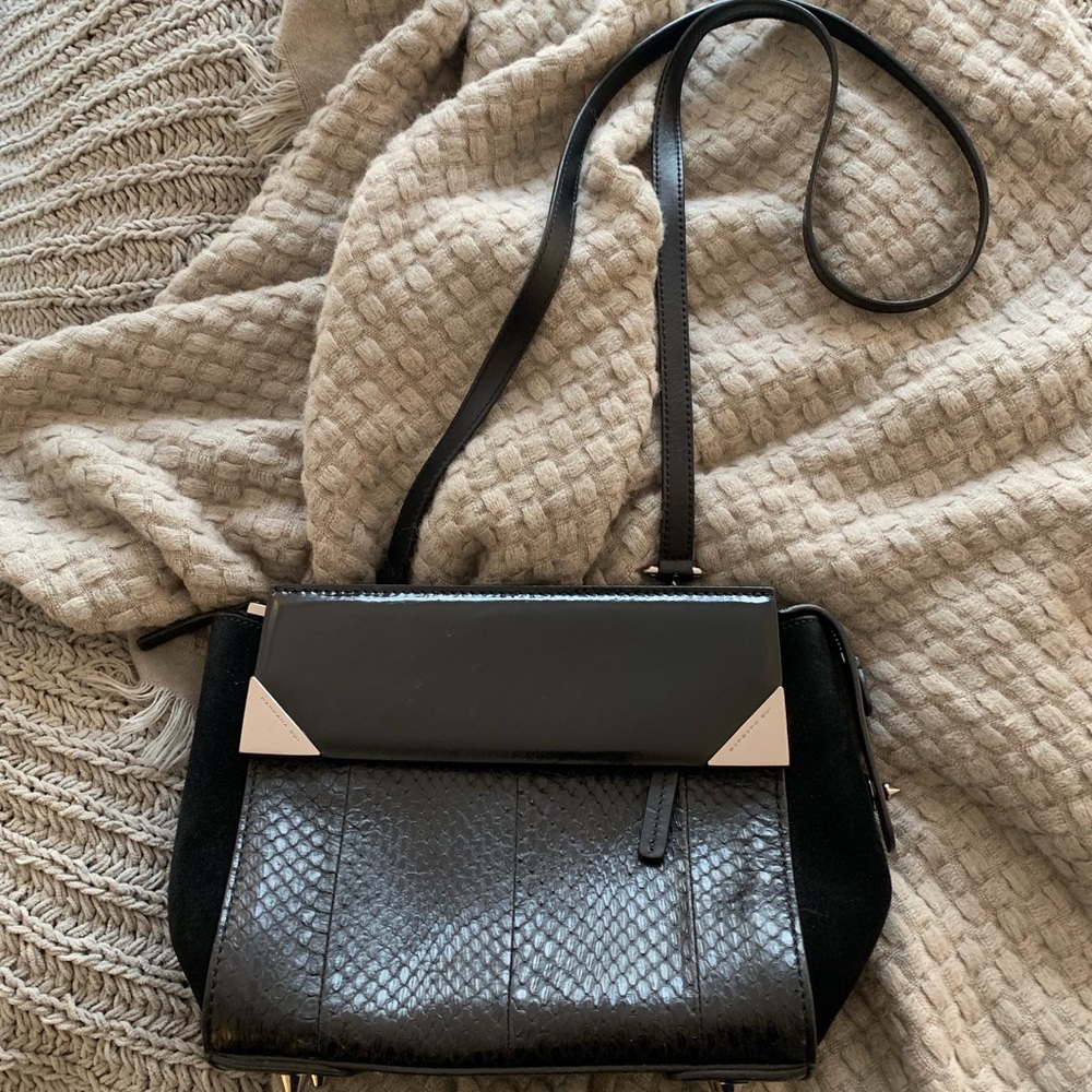 Barbara Bui Python/Leather/Suede Crossbody Bag